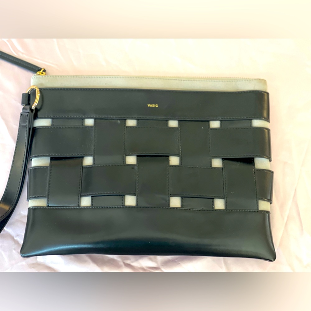 Vasic black and grey clutch